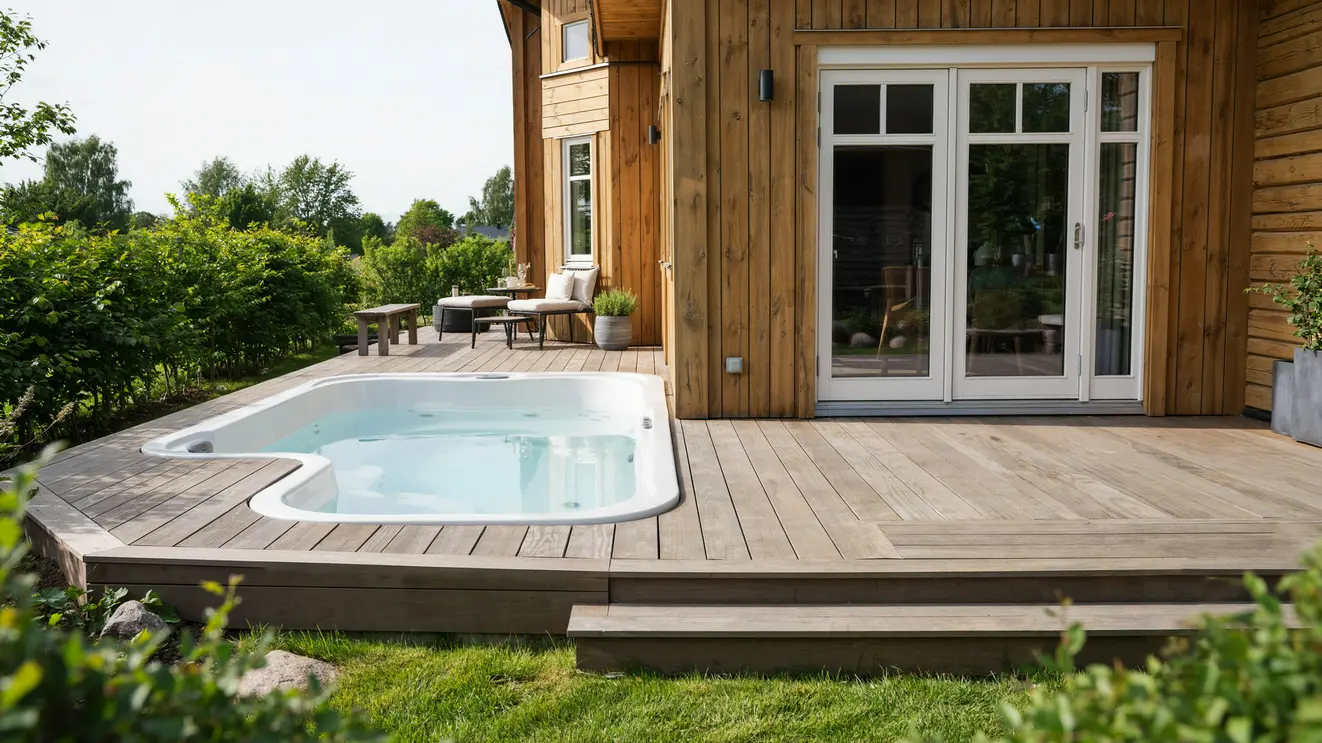 installera spabad montera jacuzzi inbyggd i altan akersberga